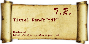 Tittel Renátó névjegykártya